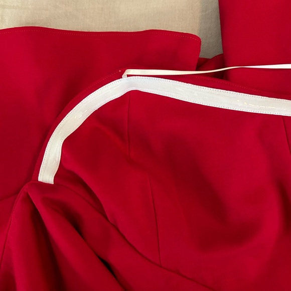 Amanda Uprichard Red Ruffle One Shoulder Mini Dress - Picture 8 of 10